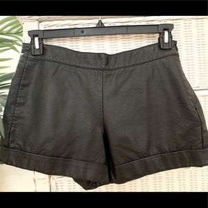 French Connection Faux Leather Shorts